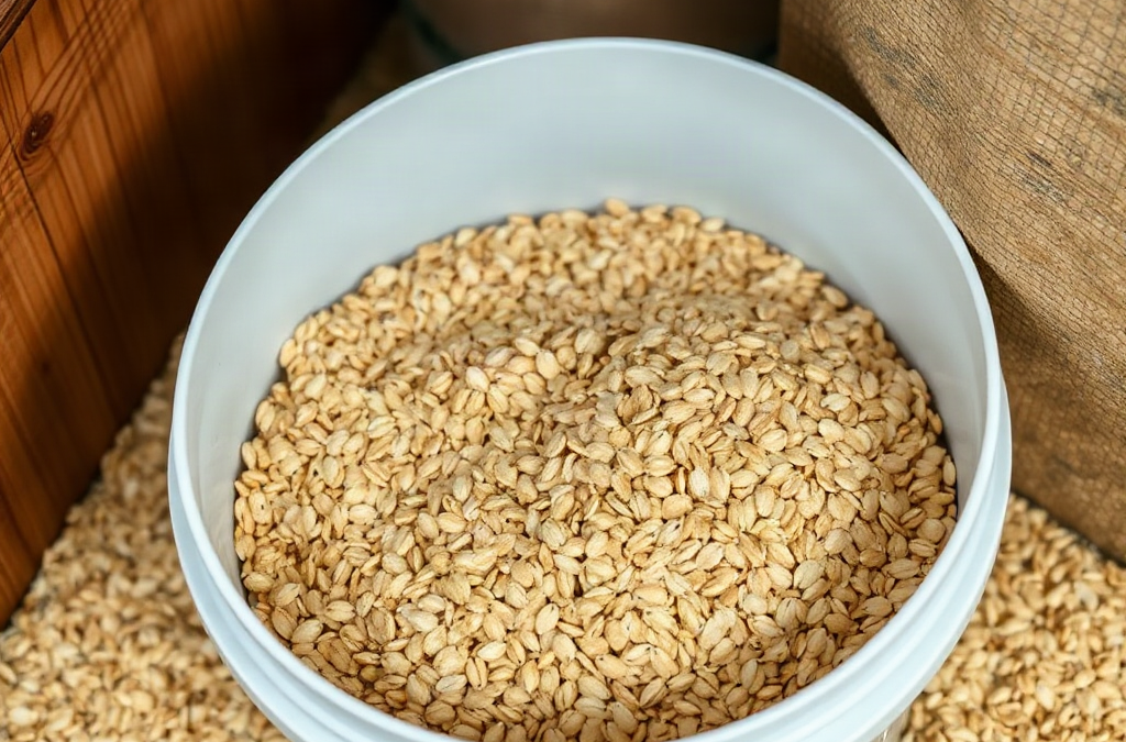 How Much Grain Fits in a Storage Bucket? Wheat, Rice, Oats, and Weight Examples