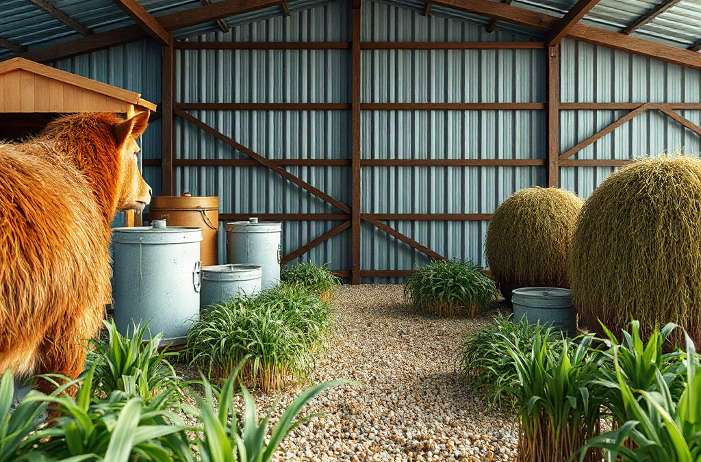Grass-fed versus grain-fed feed storage requirements